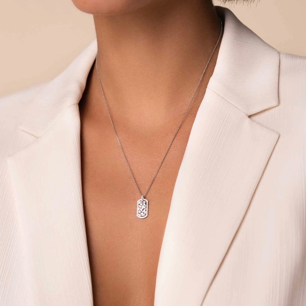 Suzanne Kalan Dog Tag Pendant Necklace